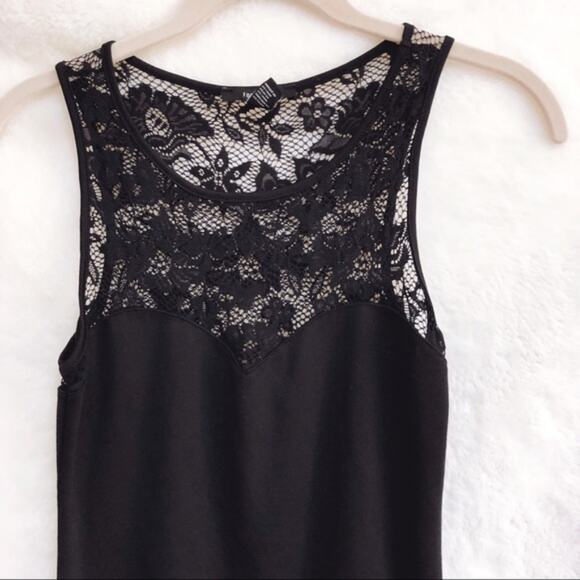 Forever 21 Black Body Con Top Lace Mini Dress - Picture 6 of 11